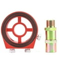 thumbnail image 1 of Oil Filter Cooler Gauge Plate Adapter,Universal Aluminum Oil Filter Oil Filter Cooler Plate Oil Filter Cooler Adapter Extended Durability, 1 of 8