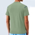 thumbnail image 6 of PiGOGI Men's Casual Reflective T-Shirt for Running and Climbing, Breathable Short Sleeve Round Neck Sport Top, Outdoor Fitness Apparel Army Green L, 6 of 6