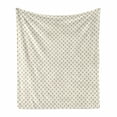 thumbnail image 1 of Fleur De Lis Soft Flannel Fleece Blanket, Soft Toned Medieval Pattern Impressions Retro Royal Historic Style, Cozy Plush for Indoor and Outdoor Use, 50" x 70", Dark Yellow and White, by Ambesonne, 1 of 6