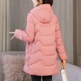 thumbnail image 7 of HTNBO Womens Winter Puffer Jackets Hooded Long Sleeve Zip up Quilted Jacket Casual Lightweight Thermal Padded Coats, 7 of 7