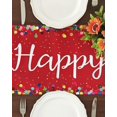 thumbnail image 2 of Happy Birthday Table Runner Birthday Centerpieces for Tables Birthday Party Sign Polka Dots Table Decoration, 2 of 5