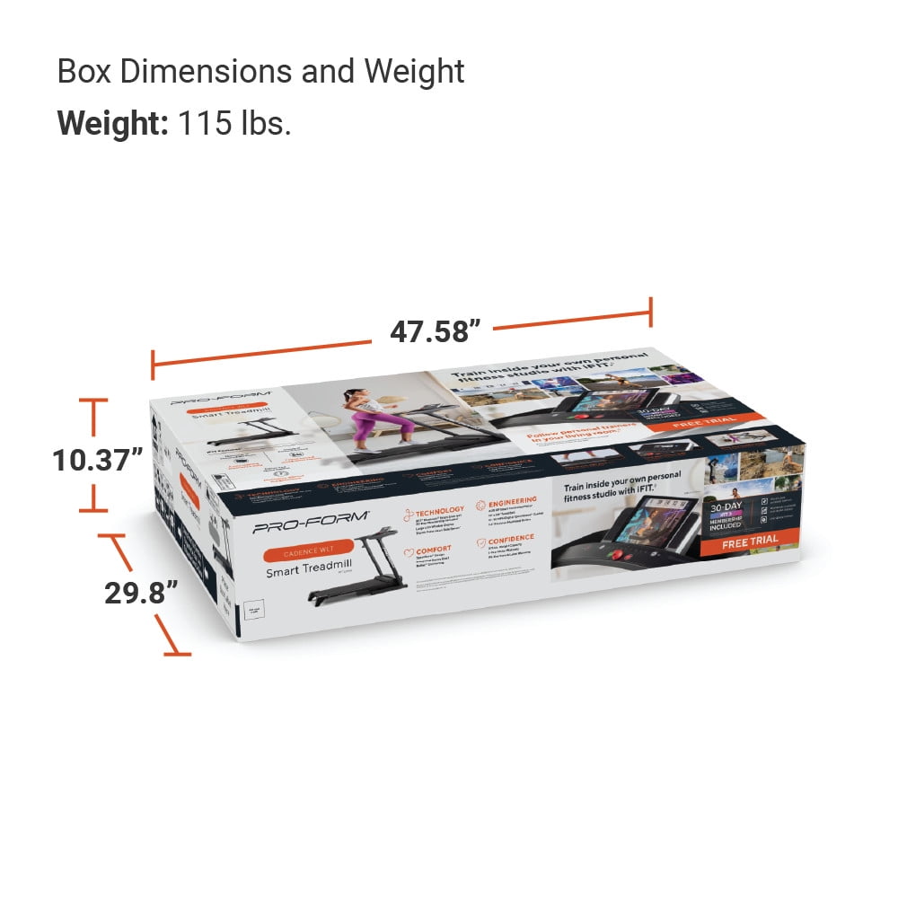 Proform Cadence Wlt Folding Treadmill With Reflex Deck For Walking And Jogging Ifit Bluetooth Enabled Walmart Com Walmart Com