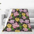 thumbnail image 1 of Balery Colorful Roses Manta de Felpa Suave y Acogedora – Cobija de Franela Aterciopelada para Cama, Lavable y Cálida para Sofá, Mascotas, Transpirable-80"x60", 1 of 7