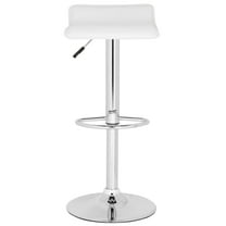 SAFAVIEH Sheba Square Swivel Low Back Bar Stool, White