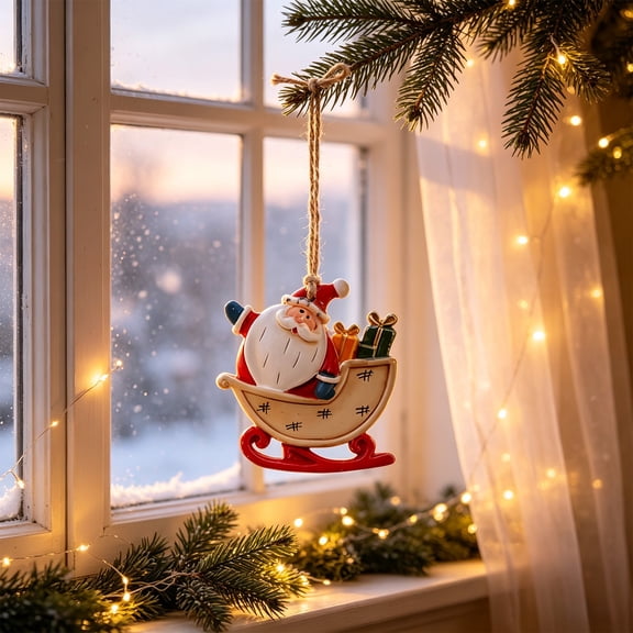Eolstice Christmas Tree Ornaments, Mini Xmas Hanging Decorations Set, Cute Holiday Tree Decoration for Window Wreath, Indoor Home Party Ornament Decor