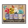 thumbnail image 4 of 11CT impreso completo bordado flor mariposa costura DIY algodón artesanía decoración, 4 of 9