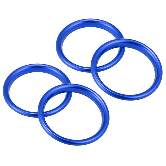 4 Pcs Blue Car Air Conditioner Vent Ring Inner Trim Aluminum Alloy Decoration Cover for Audi A3 S3 Q2L 2013-2021