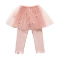 thumbnail image 1 of Gyratedream Little Girls Footless Leggings Pants with Lace Ruffle Tutu Skirt 2-9T, 1 of 8
