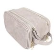 thumbnail image 2 of Bolsa de maquillaje con bolsillos de malla con cremallera Yuyangstore cosméticos de cuero PU blanco Bolsas de aseo, 2 of 8