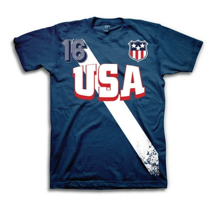 USA Soccer Team World Cup Mens Navy Blue T-Shirt |