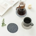 thumbnail image 6 of Ikohbadg Woven Round Non-Slip Cotton Placemats, 6pcs Thermal Insulation Table Coasters with Storage Holder, Durable Kitchen Trivets, Easy to Clean Hot Pads for Dining Table, 6 of 6
