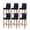 Blue, variant on Navy Blue Black Ombre Bar Stool Covers Set of 6, Modern Abstract Striped Gradient Stretch Washable Bar Chair Covers with Backs, Removable Pub Counter Height Chair Cover for Kitchen Dining Room Cafe