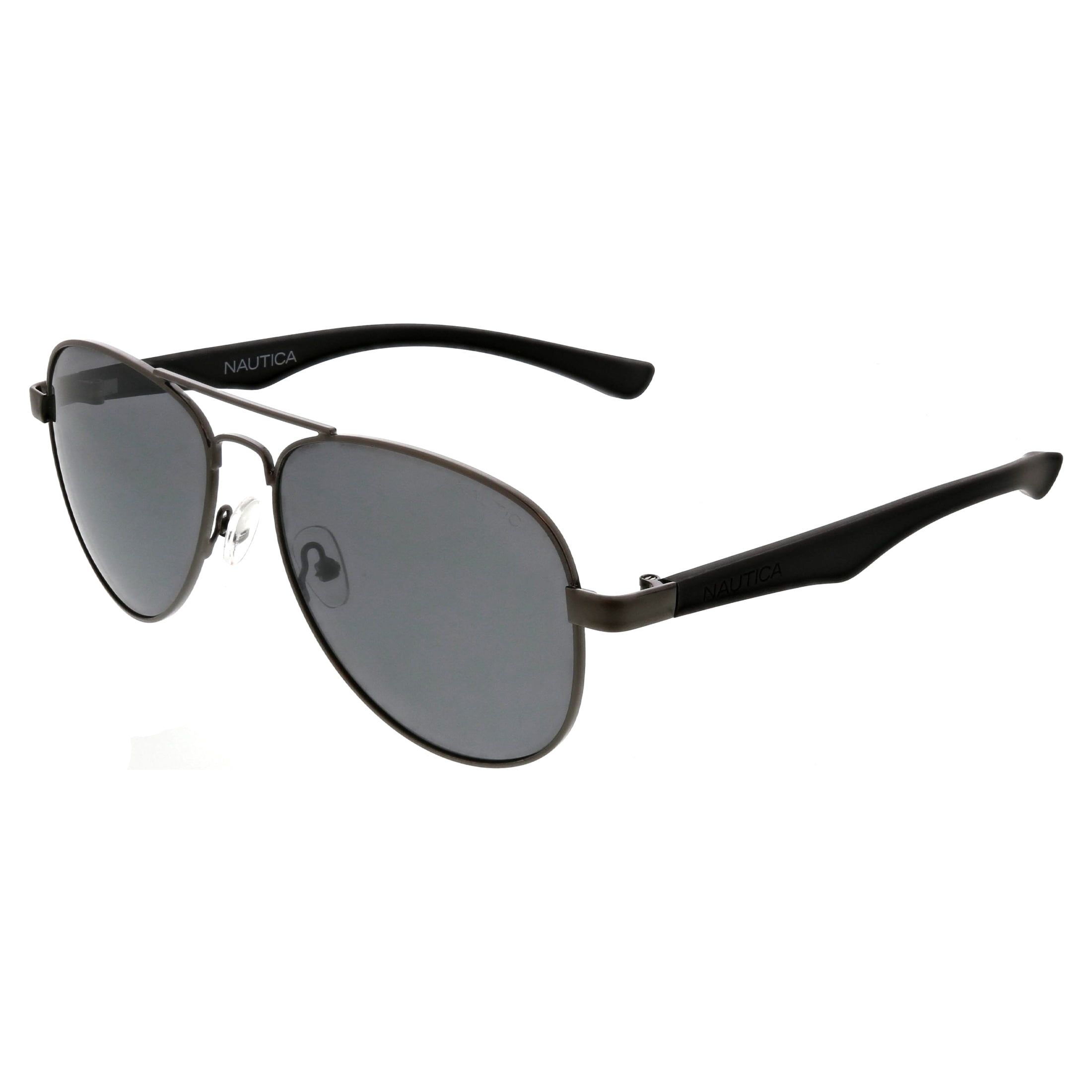 Nautica Mens Aviator Polarized Sunglasses, NS1003 Gunmetal