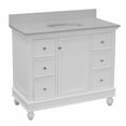 thumbnail image 2 of Bella 42" Bathroom Vanity with White Cabinet and Quartz Top, 2 of 7