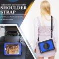 thumbnail image 4 of 3 Layer Case for iPad 10.2 Inch 9th/8th/7th 2021/2020/2019, for Kids Heavy Duty Protective Case with Screen Protector & Stylus Holder & 360 Rotating Stand and Hand/Shoulder Strap Cover, Blue+Black, 4 of 7