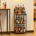 thumbnail image 3 of Liquor Cabinet Bar for Home, Stepped Wine Rack Freestanding Floor, Corner Syrup & Whiskey Stand, Large-Capacity Alcohol Bottle Storage Display Shelf Living Room, Patent Pending, 3 of 6