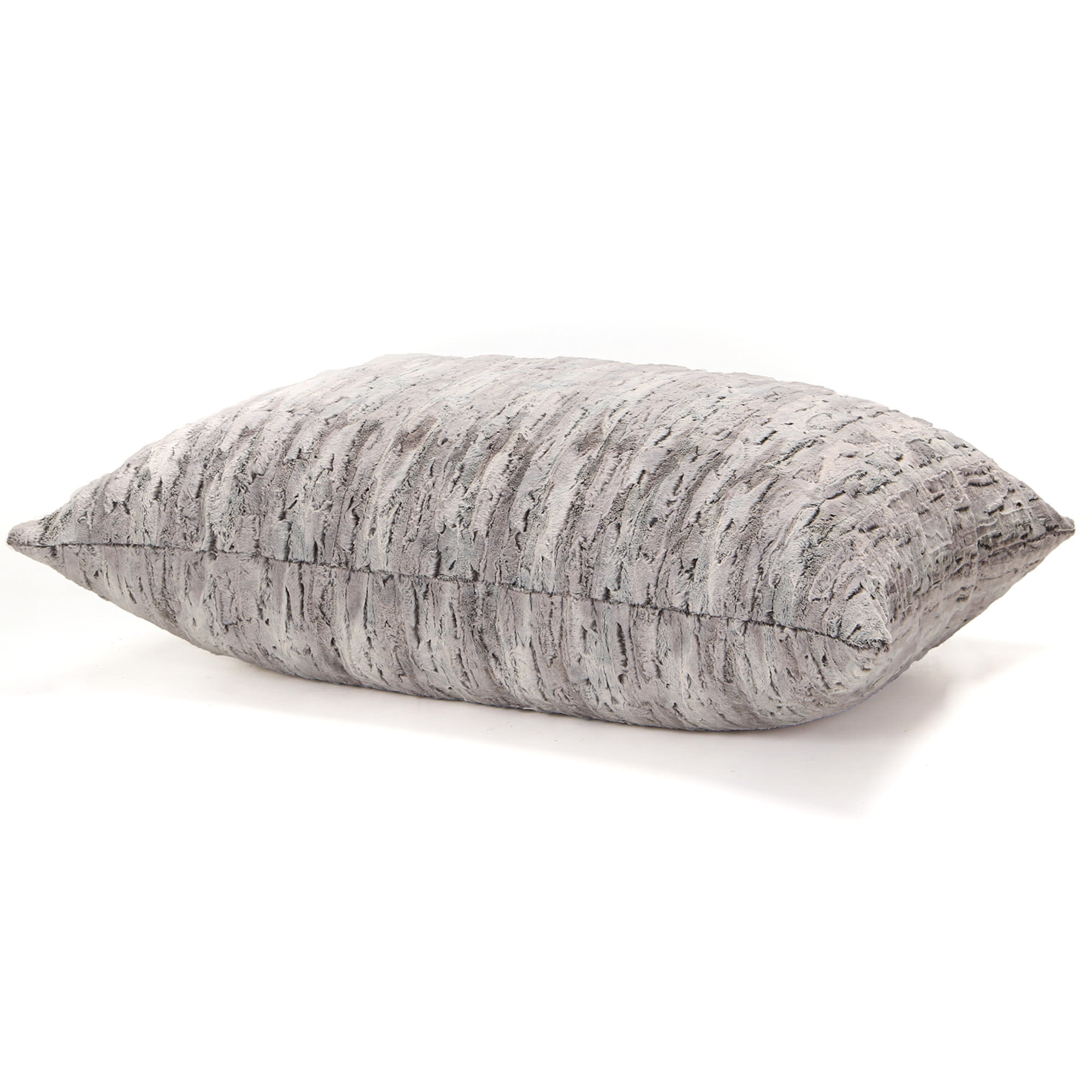 Jaxx Saxx 3.5 Foot Giant Décor Floor Pillow, Premium Luxe Fur - Silver Fox