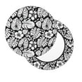 thumbnail image 2 of KLL Tropical Leaves Round Bar Chair Cushion Cover 12 inch ,Bar Stool Protector with Elastic, Soft Washable, 2 of 6