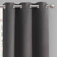 thumbnail image 3 of Eclipse Phoenix Solid Blackout Curtains, Set of 2, 84 Inch Long Blackout Curtains, 37"W x 84"L, Smoke, 3 of 7