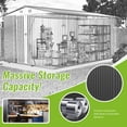thumbnail image 5 of PABIMIA 10 x 14 ft Metal Outdoor Storage Shed with Roof, Lockable Doors for Lawn and Patio Furniture Storage, Black, 5 of 9