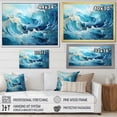 thumbnail image 4 of Designart "Rhapsody Of The Ocean" Abstract Impressionism Floater Framed Canvas Art Print, 4 of 5
