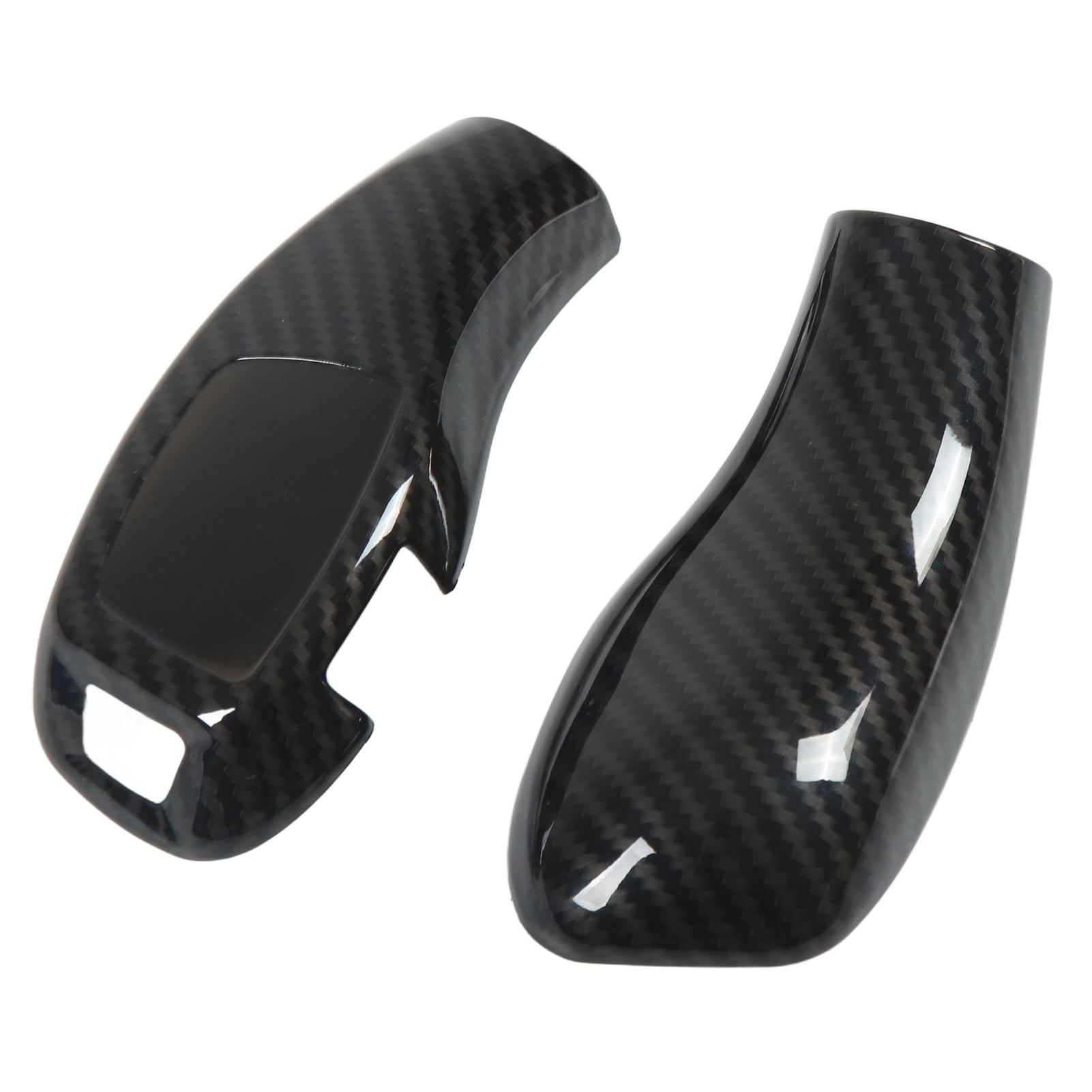 Elowen Gear Knob Cover Trim Car Shifter Protector, Gear Shift Knob Cap Carbon Fiber Style for LHD
