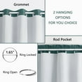 thumbnail image 4 of OVZME 100% Blackout Curtains Liner with 14 Rings, Total Darkening Thermal Theater Curtains Liner for 84 Inch long Curtains Behind，Energy Efficient Curtains for Winter, Each 40" Wx80 L, 4 of 7