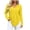 Yellow, variant on Setooff V Neck Decorative Button Long Sleeve Blouses for Women, Solid Loose Plus Size Casual Fall Tops for Women