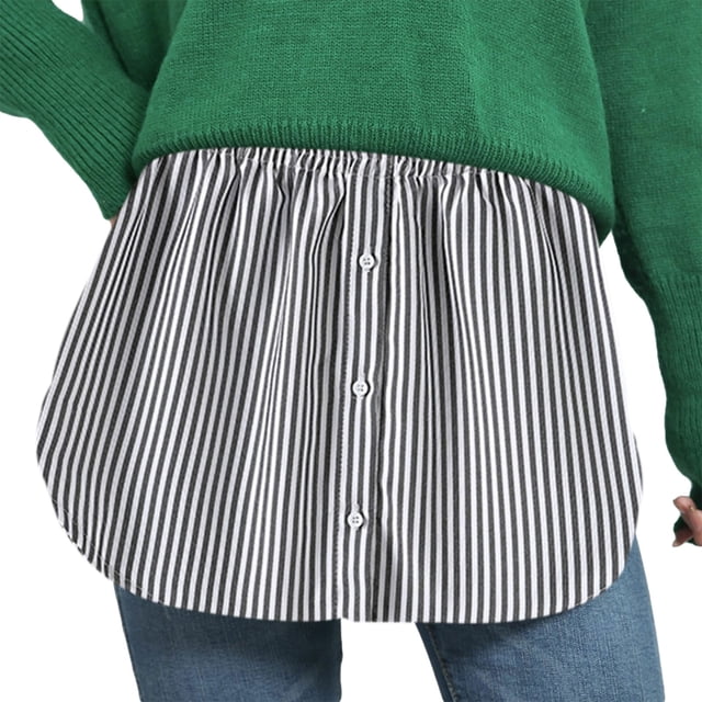 goowrom Layering Fake Lower Sweep, Clothing Match Lower Skirt Hem