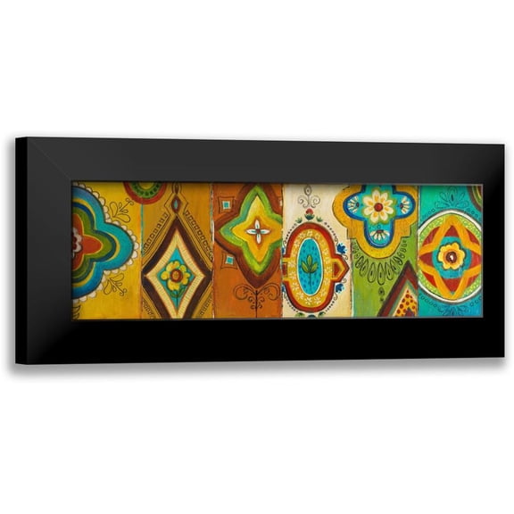 Pinto, Patricia 14x7 Black Modern Framed Museum Art Print Titled - Quatrefoil Design