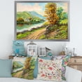 thumbnail image 3 of Designart 'The River By The Rural Road' Traditional Framed Art Print, 3 of 4