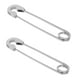 thumbnail image 3 of Pendientes de acero inoxidable con imperdible, pendientes largos, pendientes góticos, enhebrador de orejas. Plata, 3 of 6
