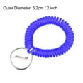 thumbnail image 2 of Unique Bargains Plastic Wrist Coil Keyring Stretchable Spiral Keychain, Clear Blue 6 Pack, 2 of 5