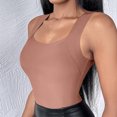 thumbnail image 6 of Fanxing Womens Tank Tops Built-in Bra Ribbed Cami Tanks Lightweight Undershirt Tank Tops Pink,XL, 6 of 8