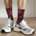 thumbnail image 6 of KLL Red Line Print Cool Socks Men's Women's Crew Socks Funny Crazy Novelty Stockings, 6 of 6
