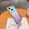 thumbnail image 2 of for iPhone 14 Case Clear, Transparent Hybrid Crystal iPhone 14 Phone Case [Hard Plastic & Soft Silicone Bumper] Acrylic Non-Yellowing Thin Slim Protective Cover for Women, Purple+Blue, 2 of 10