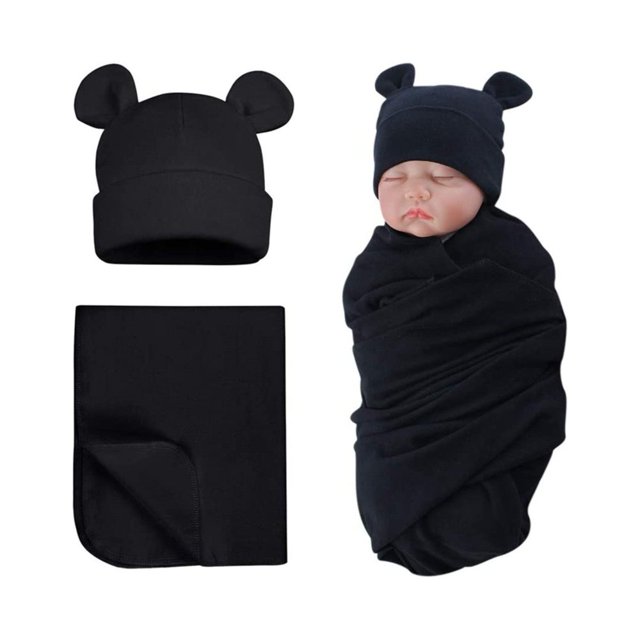 SUTENGDA Baby Swaddle Bag Unisex Solid Wrap Sleeping Sack Swaddle Hat Baby Care