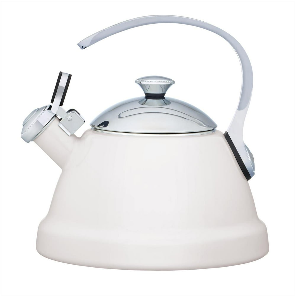 Copco White Beaded Enamel On Steel 2 Quart Tea Kettle