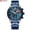 Blue, variant on Watch for Men Quartz Wristwatches Stainless Steel Band Clock Male Chronograph Watches