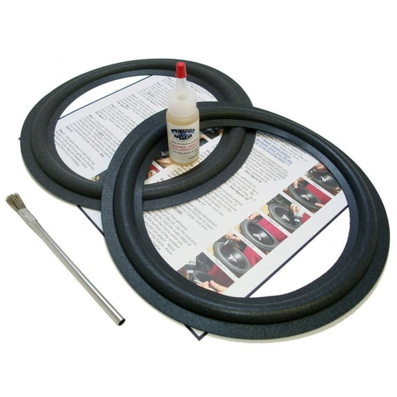 Kenwood 10" Speaker Foam Surround Edge Repair Kit - 2 Speaker Kit - Compatible with Kenwood JL-767, JL-830, KFC-W210, KFC-HQW250, KFC-WF252, KSC-9901, KL-44, LS-1800, LS-1900, LS-405, Many More