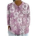 thumbnail image 1 of T-shirts en Lin pour Femmes Chemise à Col à Manches Longues Blouses Ultra Douces Texturées Chandail en Molleton Athlétique Extensible Chandail Automne Hiver Blouses, 1 of 5