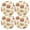Orange, variant on Ryvnso French Fries and Hamburger Round Plate Mats Dining Table Placemat Set of 4 for Holiday Decoration