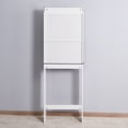 thumbnail image 3 of ACME Home FCH Bathroom Shelf Over Toilet Storage Space Saver Bathroom Cabinet Organization Wood Storage Cabinet White Finish, 3 of 9