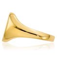 thumbnail image 6 of 14K Solid Yellow Gold Custom Engraved Signet Ring Handmade Personalized Monogram Initial Letter Band, 6 of 10