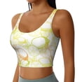 thumbnail image 2 of Balery Lemon Potatoes Sujetadores deportivos con espalda cruzada para mujer, acolchados, sin costuras, de alto impacto, ideales para yoga, gimnasio, entrenamiento y fitness.-Large, 2 of 8
