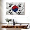 thumbnail image 3 of Elephant Stock Silky South Korea Flag Wall Art - Horizontal Canvas Wall Art - Living Room Wall Decor - Flags Canvas - Gray And Brown Decor - 39" x 26", 3 of 8