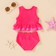 thumbnail image 3 of Younger Tree Toddler Baby Girls Summer Swimsuit Cute Sleeveless Swimwear Two-Piece Suit Beach Bikini for 6-12 Months, 3 of 7