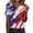 BQ43_Blue, variant on July 4Th Short Sleeve T-Shirt for Women V-Neck Star Graphic Tees Henley Summer Shirt Casual Loose Fit Tops Watermelon Red S