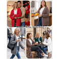 thumbnail image 3 of UVN Sweaters for Women Fall Winter Open Front Cardigans Long Sleeve Oversized Casual Soft Knit Outerwear Coats with Pockets, 3 of 4