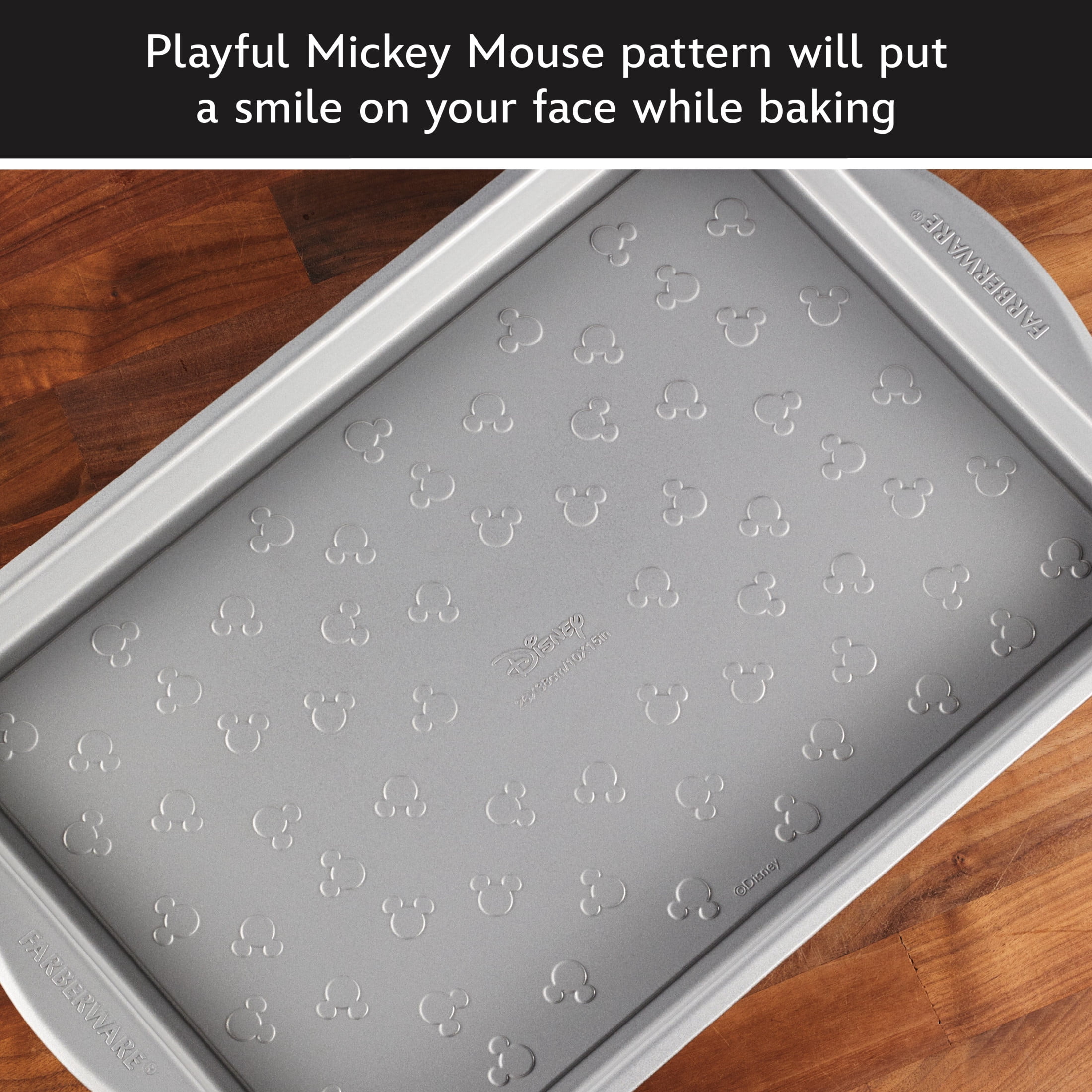 Farberware Disney Bake with Mickey Mouse 2-Piece Bakeware Set, Black